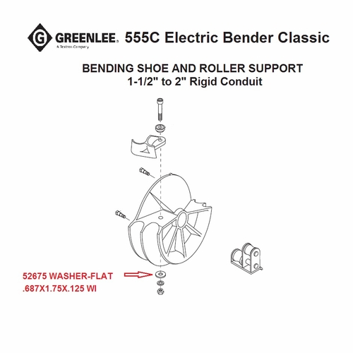Greenlee 52675 Washer-Flat .687X1.75X.125 Wi 90526759/783310526759