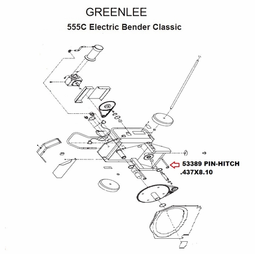 GREENLEE 53389 PIN-HITCH .437X8.10 90533895/783310533894