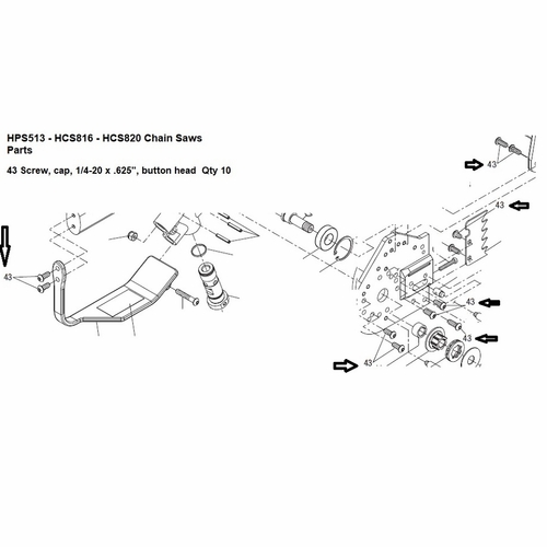 Greenlee 54044 Screw,Cap 1/4-20X.625 Btn Hd 90540441 / 783310540441