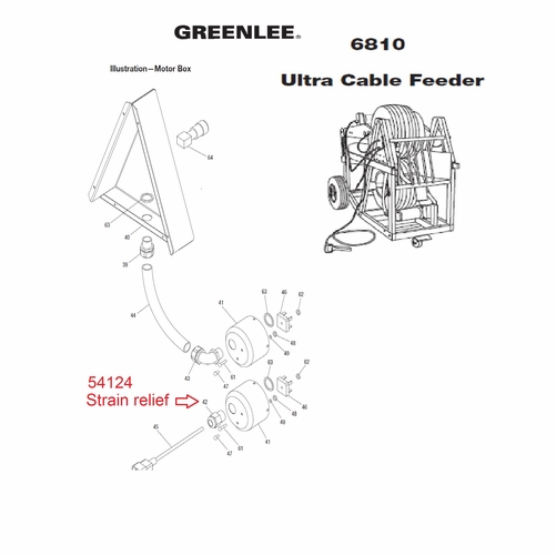Greenlee 54124 Bushing Strain Relief 90541243/783310541240