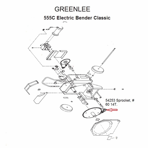GREENLEE 54253 SPROCKET- No 60 14T 90542533/783310542537