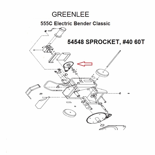 Greenlee 54548G Sprocket  No 40 60T 90545486/783310545484