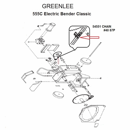 Greenlee 54551 Chain  No 40 87P 90545516/783310545514