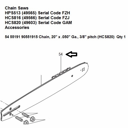 Greenlee  55191 Chain-20 Inch  .375P 90551915 / 783310551911