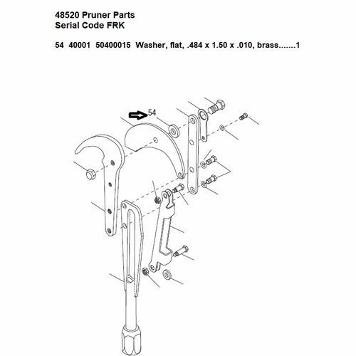Greenlee  62593 Washer, Flt(.484X1.500X.010Br) (48520) 50400015 / 783310400011