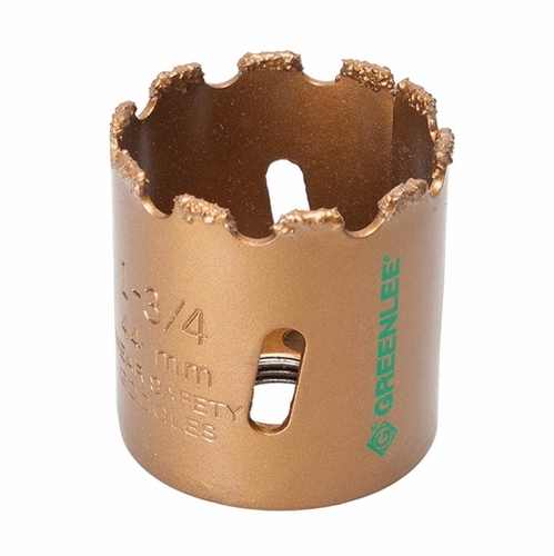 GREENLEE 725-1-3/4 HOLESAW-1-3/4 INCH PKGD.CARBIDE GRIT 50100777/783310100775