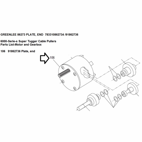 Greenlee 86273 Plate, End  783310862734 /91862736