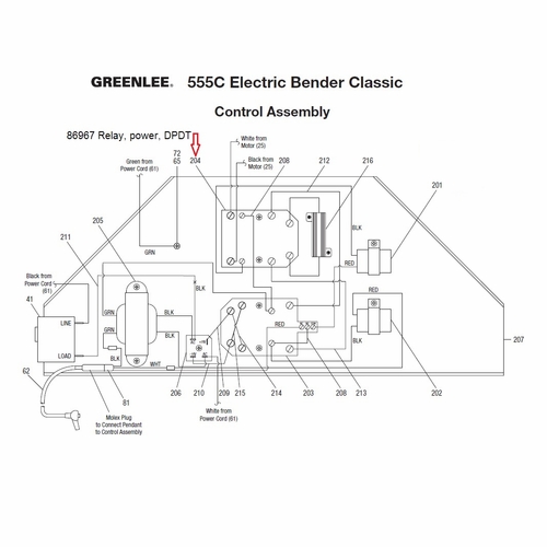 Greenlee 86967 Relay (P And B Pro-11Ayo-24) 91869676/783310869672