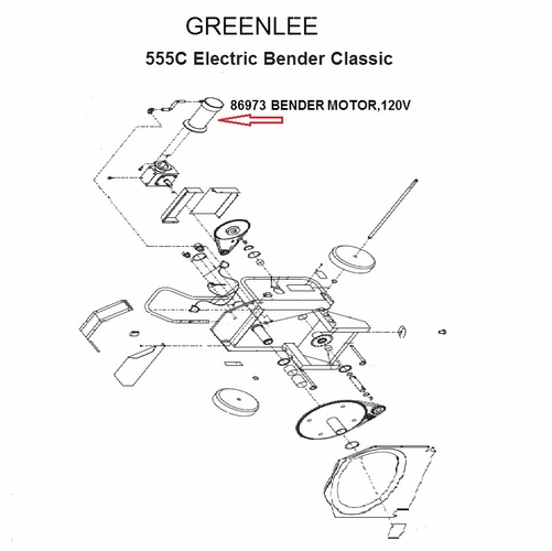Greenlee 86973 Motor 120V Bender 783310869733 /91869730