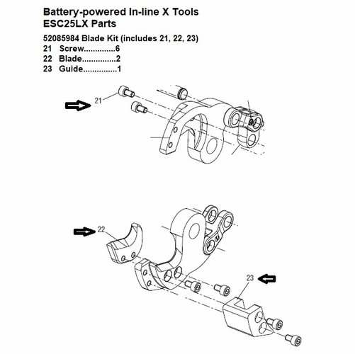 Greenlee  8835 Blade Kit (Esc25Lx) 52085984 / 783310088356