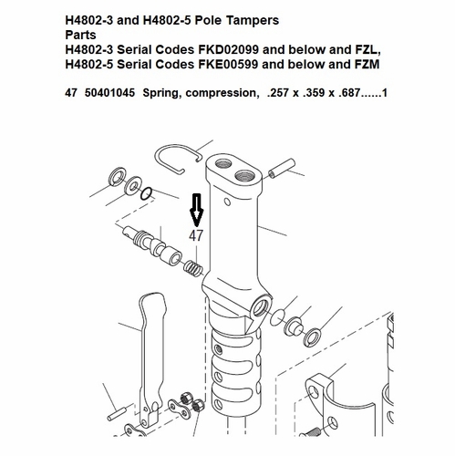 GREENLEE 99486 SPRING, COMP (.257X.359X.687) (H4802-3 H4802-5) 50401045 / 783310401049