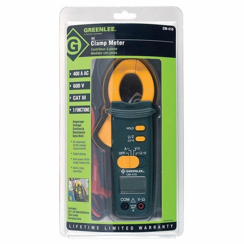 Greenlee Cm-410 Clampmeter 400A Ac (Cm-410) 52022030/783310734208