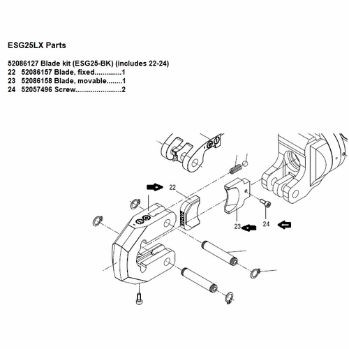 Greenlee  Esg25-Bk Blade Kit (Esg25) 52086127 / 783310088523