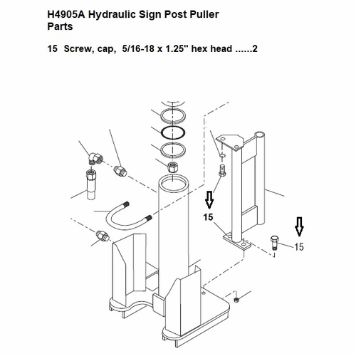 Greenlee F001113 Screw, Cap 5/16-18X1.250 Hex Zp 50412533 / 783310412533