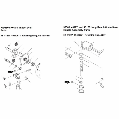 Greenlee  F008797 Ring,Ret-Truarc N5000 (.625) 50412971 / 783310412977
