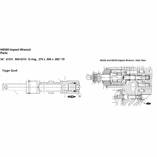 Greenlee  F010777 O-Ring(.375X.50X.062)(70Dn674) 50413313 / 783310413318