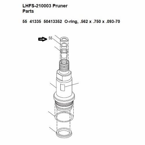 Greenlee  F010894 O-Ring (.562X.750X.093) 70D 50413352 / 783310413356