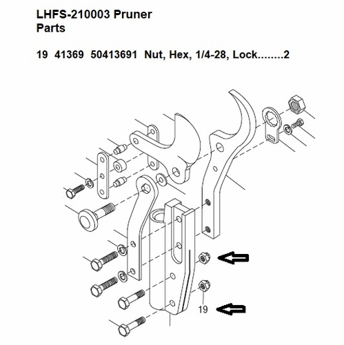 GREENLEE F011691 NUT, HUGLOCK (1/4-28) 50413691 / 783310413691