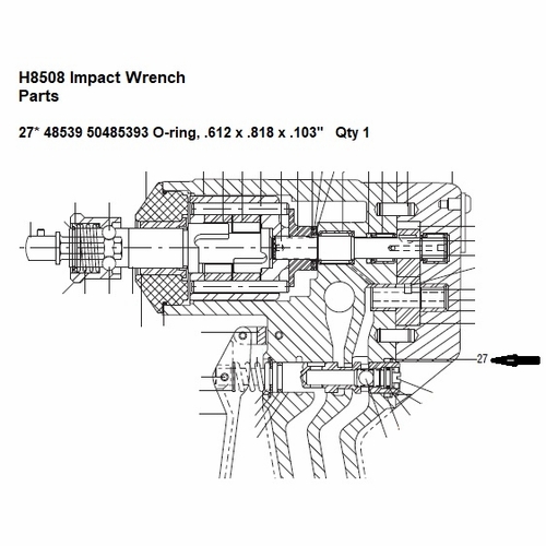 Greenlee  F011743 O-Ring (.612X.818X.103) 50485393 / 783310485391
