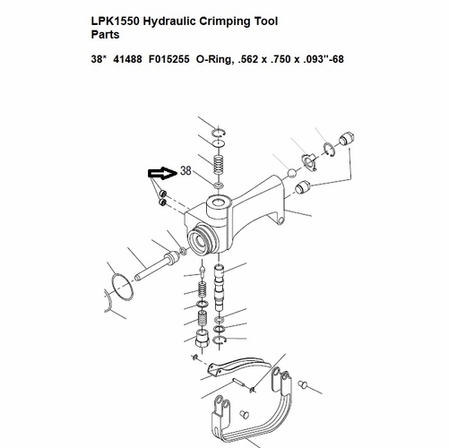 Greenlee  F015255 O-Ring, 9/16X3/4X3/32, 68D 50414880 / 783310414889
