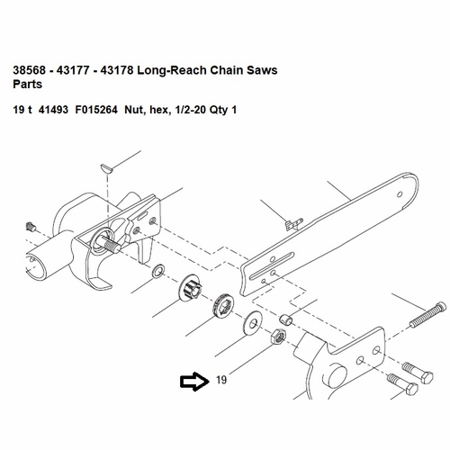 GREENLEE F015264 NUT, LOCK-HEX(1/2-20 X .312)THK 50414931 / 783310414933