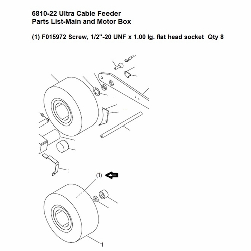 Greenlee  F015972 Screw, Cap 1/2-20X1.0 Skt Hd Fl 52000058 / 783310499619