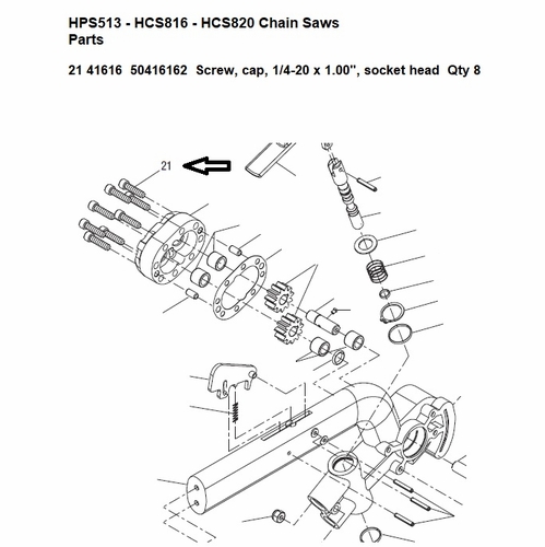 Greenlee  F016807 Screw,1/4-20X1.00, Sch Cap, Blox 50416162 / 783310416166