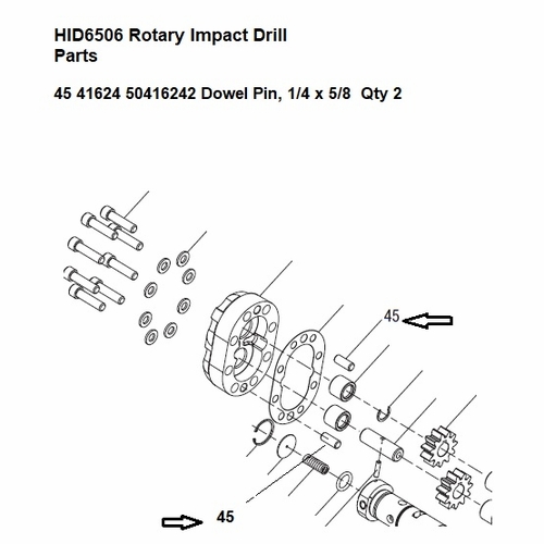 Greenlee F017014 Pin-Dowel .250X.625 50416242 / 783310416241