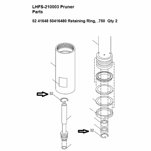 Greenlee F017595 Ring,Retain(.750 Truarc 5000) 50416480 / 783310416487