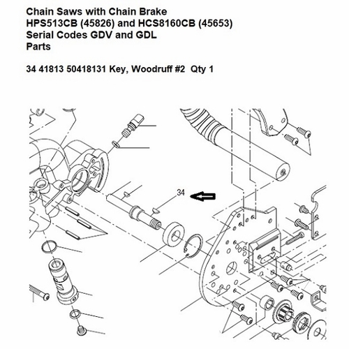 Greenlee  F020915 Key, Woodruff-2 (.093X.500) 50418131 / 783310418139