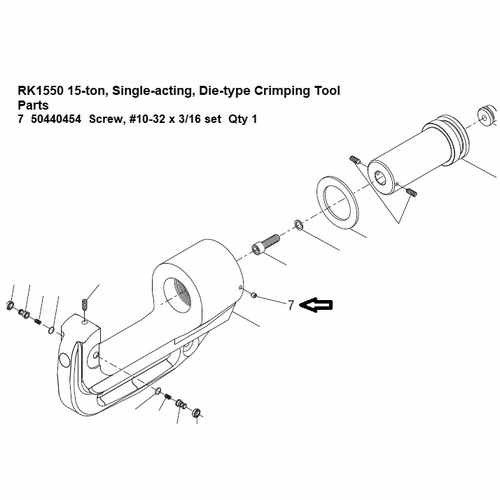 Greenlee  F021889 Screw,Set 10-32X.187 Cup Skt 50440454 / 783310440451