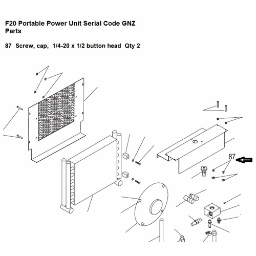 Greenlee  F022549 Screw,Cap 1/4-20 X .50 Btnhd Skt 50419630 / 783310419631