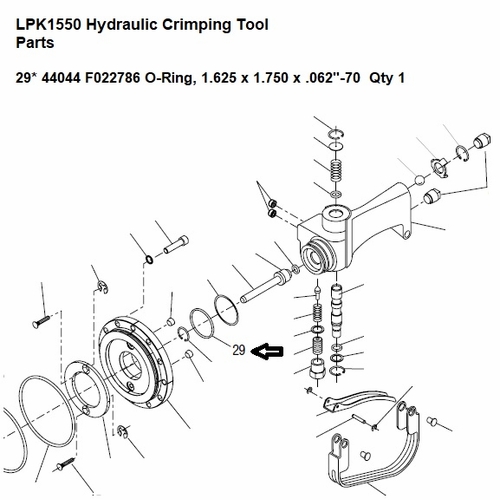 GREENLEE F022786 O-RNG-1.625X1.750X.062 70DN674 50440446 / 783310440444
