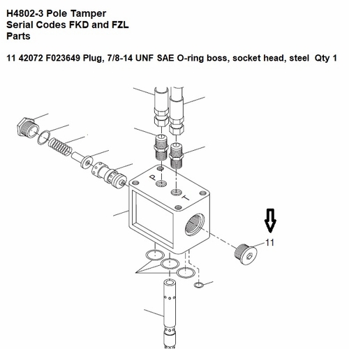 Greenlee F023649 Plug-7/8-14 Skt Hd Steel 50420722 / 783310420729