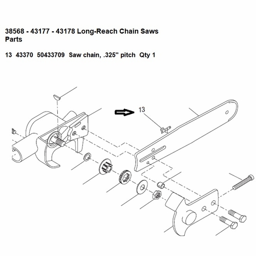 Greenlee  F030030 Chain, Saw-.325P 50433709 / 783310433705