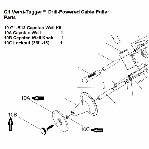 Greenlee G1-R13 Capstan Wall Kit, Replacement 52087852 783310048114