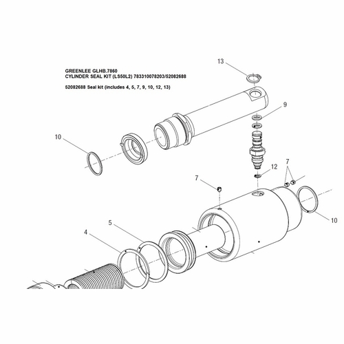 GREENLEE GLHB.7860 CYLINDER SEAL KIT (LS50L2) 783310078203/52082688