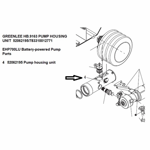 GREENLEE HB.9163 PUMP HOUSING UNIT 52062195/783310012771