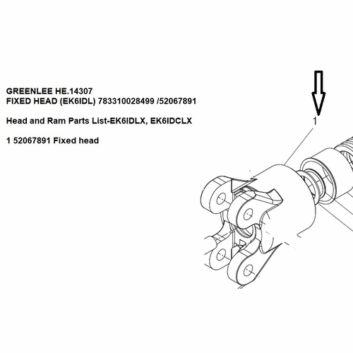 Greenlee He.14307 Fixed Head (Ek6Idl) 783310028499 /52067891