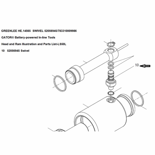 GREENLEE HE.14565 SWIVEL 52056945/783310009986