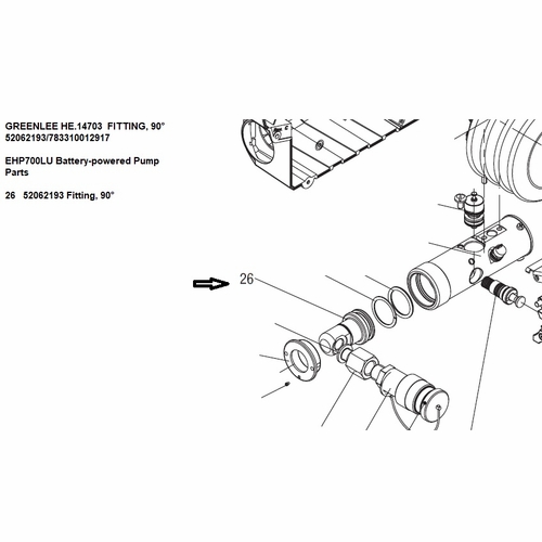 GREENLEE HE.14703 FITTING, 90° 52062193/783310012917