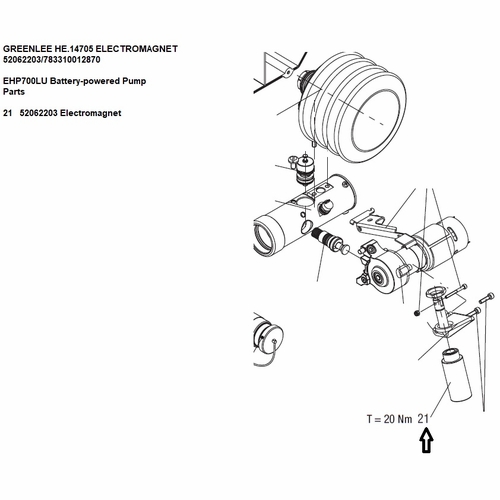 Greenlee He.14705 Electromagnet 52062203/783310012870