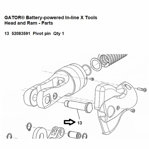 Greenlee HE.15785 PIN, PIVOT (ESC50LX) 52083591 783310079958