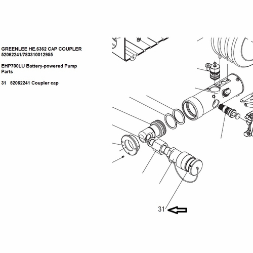 GREENLEE HE.6362 CAP COUPLER 52062241/783310012955
