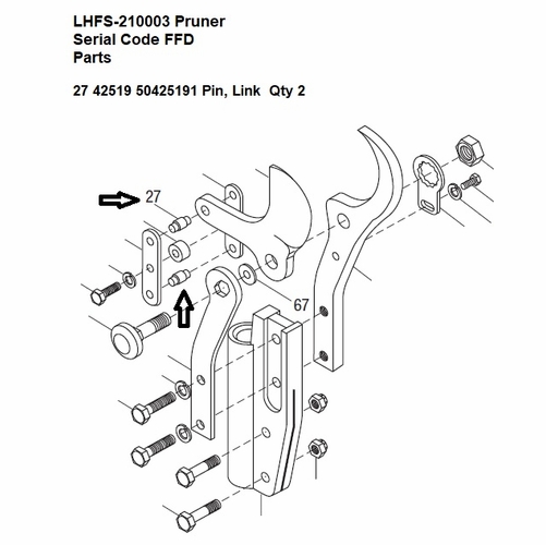 GREENLEE L060020 PIN, LINK (.249X.476) 50425191 / 783310425199