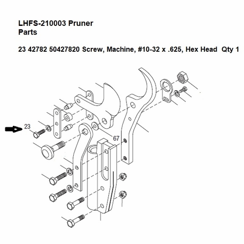 Greenlee  L083014 Screw, Mch-Hxhd Zp(10-32X.625) 50427820 / 783310427827