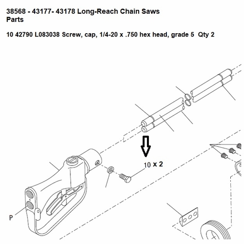 Greenlee  L083038 Cap, Hex Hd Zp Gr5 1/4-20X.750 50427900 / 783310427902
