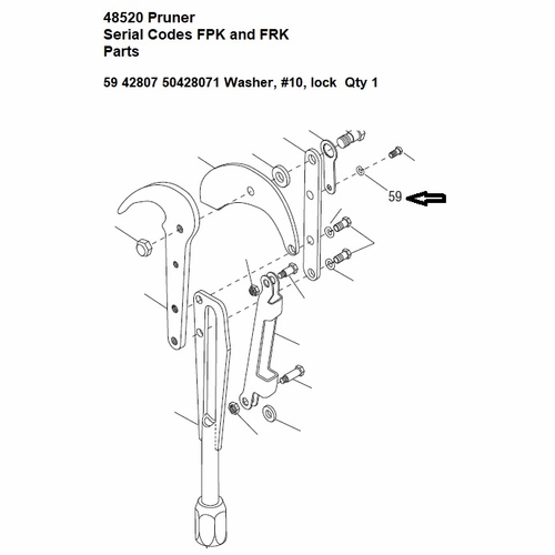 GREENLEE L084001 WASHER, LOCK-ZP (10) 50428071 / 783310428077