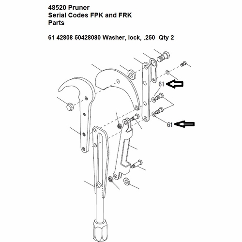 GREENLEE  L084005 WASHER, LOCK-ZP (.25) 50428080 / 783310428084