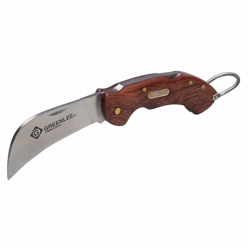 GREENLEE UT652-28 FOLDING KNIFE 2-5/8 INCH SS HAWK BILL WOOD H2 / 783310002765